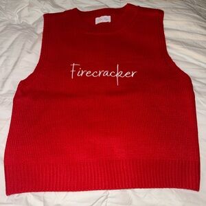Firecracker Tank Pink Lily July 4th